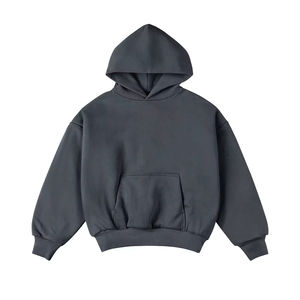 Vente en gros de sweatshirts à capuche surdimensionnés personnalisés de luxe, en coton épais, fabrication de sweatshirts et sweatshirts à capuche pour hommes en éponge française - Product Image 5