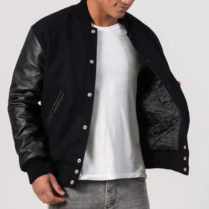 Veste bomber en laine en gros, logo personnalisé de haute qualité, fabricant professionnel en gros - Product Image 4