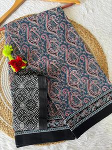 Vente en gros de saris en coton Lakhani du marché indien Kum Kum Mul vêtements indiens et pakistanais - Product Image 3