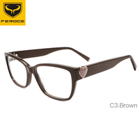 FEROCE Mode Acétate Coeur Symbole Lunettes Cadres Verre Cadres Optique Lunettes Nouveau Design Lunettes