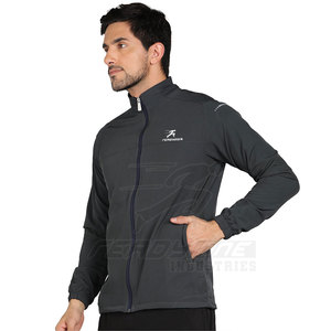 Veste d'entraînement pour hommes avec trous pour les pouces et ourlet étendu pour la couverture du dos tout en pliant la veste d'entraînement pour hommes - Product Image 5