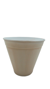 Lot de 2 jardinières et pots de fleurs en métal de taille moyenne à texture verte pour décoration intérieure et extérieure faite à la main - Product Image 5