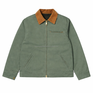 Chaqueta Formal de Lona de Algodón con Camuflaje, Impermeable, Resistente al Viento, con Bolsillos con Cremallera, Logotipo Personalizado OEM, Unisex - Product Image 4