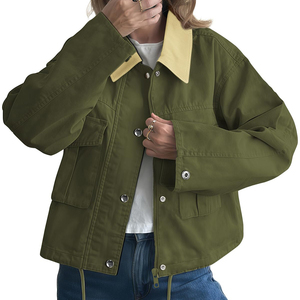 Nouvelle veste en toile pour femmes Vêtements d'extérieur à la mode Respirant de bonne qualité avec logo personnalisé Veste - Product Image 5