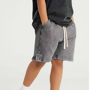 French Terry Streetwear Deportes Entrenamiento Algodón Sudor Lavado con ácido Pantalones cortos Logotipo personalizado de alta calidad/Diseño ODM/OEM Hecho en fábrica - Product Image 3