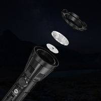 Linterna LED COB Recargable Súper Brillante con Lente Fresnel de Enfoque Ajustable y Lámpara de Escritorio Lateral, Cuerpo de ABS, Carga USB