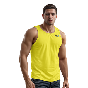 Venta al por mayor 2025 100% algodón Casual transpirable hombres camiseta sin mangas de secado rápido sublimación impresión gimnasio desgaste OEM ODM proveedor logotipo personalizado - Product Image 3