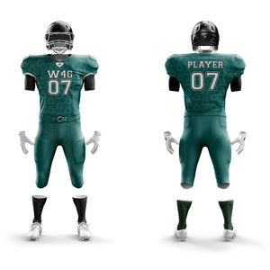 Uniformes de football américain personnalisables 100% polyester respirant antibactérien protection UV séchage rapide taille plus manches courtes - Product Image 6