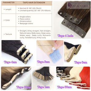 Extensions de cheveux avec ruban adhésif d'usine en vente en gros Cheveux réels Couleur de surbrillance Doublement étirée Bout épais Balayage Couleurs Cheveux russes - Product Image 5