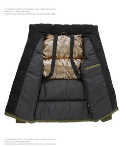 Chaqueta de Invierno Acolchada Ligera para Hombre, Resistente al Agua y al Viento, Transpirable, Ropa Deportiva Sólida - Product Image 6