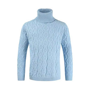 Pulls et sweats à capuche pour hommes 2026, tricot personnalisé, col roulé, doublure, coupe ajustée, pull en maille - Product Image 5