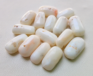 ปะการังสีขาวธรรมชาติหินปะการังญี่ปุ่น92กะรัตปะการังสีขาวรูปไข่อัญมณีปะการังญี่ปุ่นขัดเงาเรียบ - Product Image 4