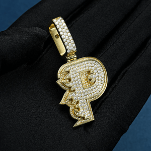 Colgante de Joyería Personalizado de Aleación Chapada en Oro con Diamantes Estilo Hip Hop Urbano - Product Image 3