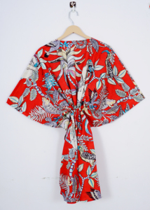 Kaftan de alta calidad para mujer, manga corta, suelto, estampado de mono, Maxi vestido Kaftan para mujer, ropa informal de talla grande, vestido Kaftan de verano - Product Image 5