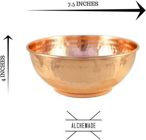 Grand bol en cuivre pour pédicure et bain de pieds Design en métal fait main idéal pour le spa et la détente à la maison - Product Image 3