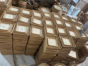 Bandeja de ratán elegante de alta calidad: decoración de lujo para el hogar, servicio único, regalo de almacenamiento-LOTO AZUL VIETNAM - Product Image 6