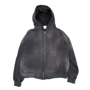 Sudaderas Vintage para Hombre, con Parches Desgastados, Bordados, Tie Dye, Estilo Holgado, Felpa Francesa, Cierre de Cremallera, Lavado Ácido, Proceso Descolorido por el Sol, Impex - Product Image 5