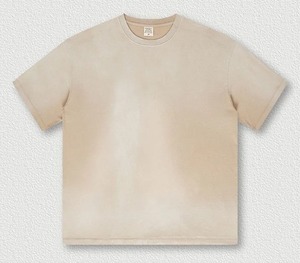 Camiseta holgada a la moda para hombre, camiseta sólida de cuello redondo, camiseta atlética ligera de gran tamaño Vintage con lavado ácido, camiseta sólida de algodón para hombre - Product Image 3