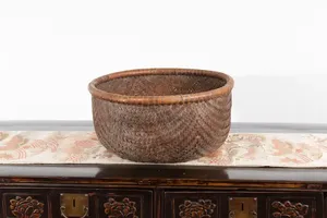 ชามใส่อาหารหวายทรงกลมขนาดใหญ่พร้อมน้ำตาลสำเร็จรูปเหมาะสำหรับการผสมและใช้ในครัว2ชิ้น - Product Image 4