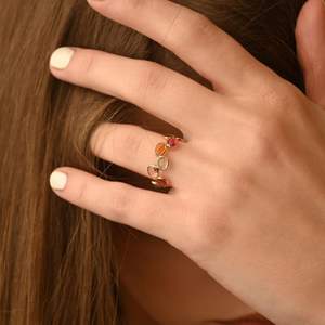 Dernière collection de bagues fantaisie en tourmaline naturelle 100% faites à la main en or jaune massif 18 carats pour femmes et filles - Product Image 4