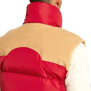 Vestes pour hommes matelassées légères Logo personnalisé gilet sans manches bouffant veste en duvet Style vêtements d'extérieur chauds pour les saisons froides - Product Image 5