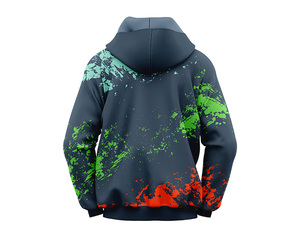 Sudadera con capucha Tie Dye de moda para mujer, manga larga, cierre de cremallera, 100% de algodón, abrigo, ropa de calle, Tops, patrón sólido - Product Image 2
