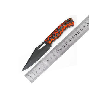 Couteaux à lame fixe OEM à haute dureté et tranchants, manche en os de chameau, pour le camping, la randonnée, la chasse au bœuf, avec étui en cuir - Product Image 6