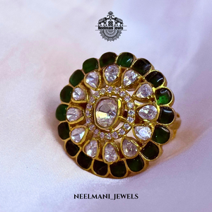 <b>Emerald</b> Moissanite <b>Ring</b> in Green Talp Product Category - Product Image 1