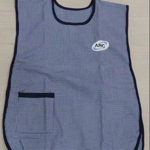 Delantal de trabajo a cuadros elegante y respetuoso con el medio ambiente, tela de punto, detección de agujas, uniformes de barra de restaurante de protección práctica - Product Image 1