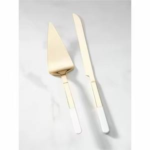 Juego de cuchillo y servidor de pastel de boda de acero inoxidable hecho a mano superventas cuchillo de servidor de pastel superventas de lujo - Product Image 3