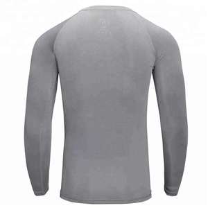Men's Compression Fit MMA Rash Guard Grappling Training Four Way Stretch Seams Moisture Wicking Polyester/<b>Nylon</b> <b>Fabric</b> - Product Image 6