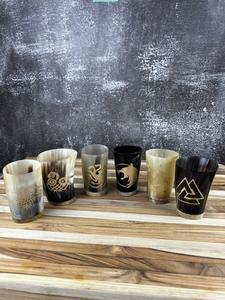 Nouveauté 2026, vente chaude, cornes à boire viking médiévales sculptées à la main en os de buffle, verres et gobelets à liqueur pour les fêtes - Product Image 3