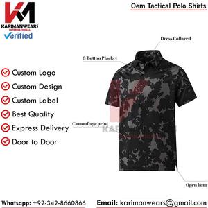 Polo de golf pour homme, imprimé uni, manches courtes, évacuation de l'humidité, anti-froissement, coupe classique, vêtements de sport tendance - Product Image 2