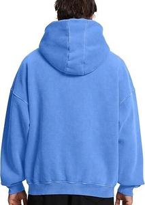 Sudadera con capucha de color sólido lavada con ácido vintage personalizada al por mayor jersey con cremallera pesada sudaderas con capucha lavadas con piedra de gran tamaño - Product Image 2