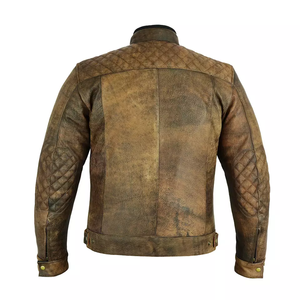 Men Bomber Leather Jacket with Front Pockets / Best Quality Sheep Leather Jacket for Casual Wear / <b>Motorbike</b> Leather Jackets - Product Image 2