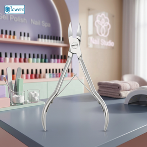 Coupe-ongles professionnels en acier inoxydable 6flowers, lames concaves à double ressort, outil manuel durable pour le bricolage - Product Image 3