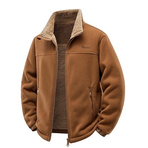 <b>Mens</b> Sweat <b>Jacket</b> with Inner Wool Lining Warm Winter Hoodie Soft Comfortable Casual Sports Outerwear for Cold Weather - Product Image 2