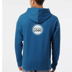 Hombres estándar ligero de peso pesado de algodón de lana pulóver con capucha logotipo personalizado sudaderas con capucha - Product Image 4