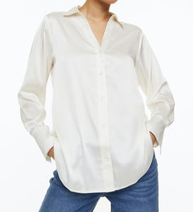 Camisa de algodón 100% informal de franela coreana a cuadros ligera de manga larga de corte clásico para mujer Botón de verano con estampado de alta moda - Product Image 1
