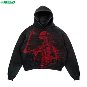 Sweat-shirts à capuche unisexes en molleton 100 % coton, grammage lourd 500 GSM, coupe épaules tombantes, avec impression de logo personnalisé, en French Terry, écologiques, effet délavé - Product Image 1