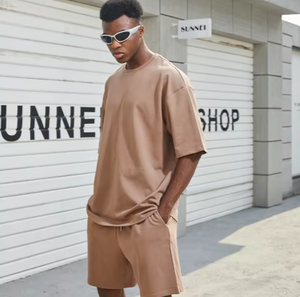Ensemble de vêtements de sport pour hommes d'été, tenue de sport décontractée, t-shirt et short assortis, vendeur en gros de vêtements au Bangladesh - Product Image 4