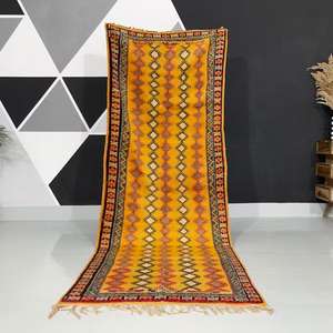 Auténticas Alfombras Marroquíes Hechas a Mano de Lana, Diseños Berber Tradicionales, Estilos Vintage Modernos para Decoración del Hogar - Product Image 1