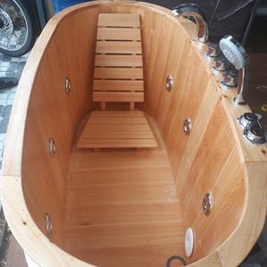 Best-seller Bain à remous en bois pour bain à remous au feu de bois Bain à remous extérieur pour la maison avec couverture isolante du Vietnam - Product Image 4