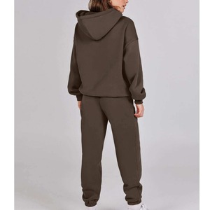 Haute qualité personnalisé Jogging porter 2 pièces ensemble polaire survêtement pour femmes couleur unie respirant femmes survêtement Streetwear - Product Image 5