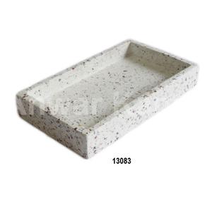 Bandeja de servicio de forma redonda para el hogar, hotel y restaurante, hecha de madera metálica - Product Image 4