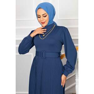 Esila <b>Skirt</b> <b>Pleated</b> Hijab Dress Indigo - Product Image 1