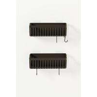 Banyor Zelfklevend Aanrecht Kruidenrek Kast Organizer, 2-delige Keuken Organizer Plastic