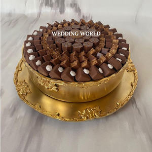 La mayoría de las tendencias del cuenco de chocolate de metal en Oriente Medio Cuenco dulce con acabado plateado brillante Cuenco de chocolate en relieve de lujo de forma redonda - Product Image 5