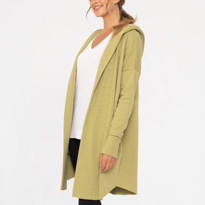 Private Label <b>Longline</b> Hoodie for <b>Women</b> Custom Design OEM <b>Fleece</b> Pullover Oversized Style Cotton Blend Eco-Friendly for Winter - Product Image 3