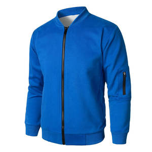 Chaqueta Bomber de satén personalizada de alta calidad para hombre, cortavientos con cuello levantado de Color sólido, tejido estampado informal para invierno High Street - Product Image 3